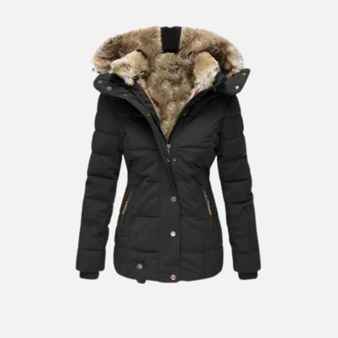 Cecilie Damski Płaszcz Zimowy z Kapturem | Ciepły i Elegancki Butik Modowy