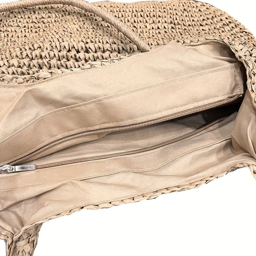 Janka Pleciona Torebka Damska Shopper | Duża i Pojemna Butik Modowy