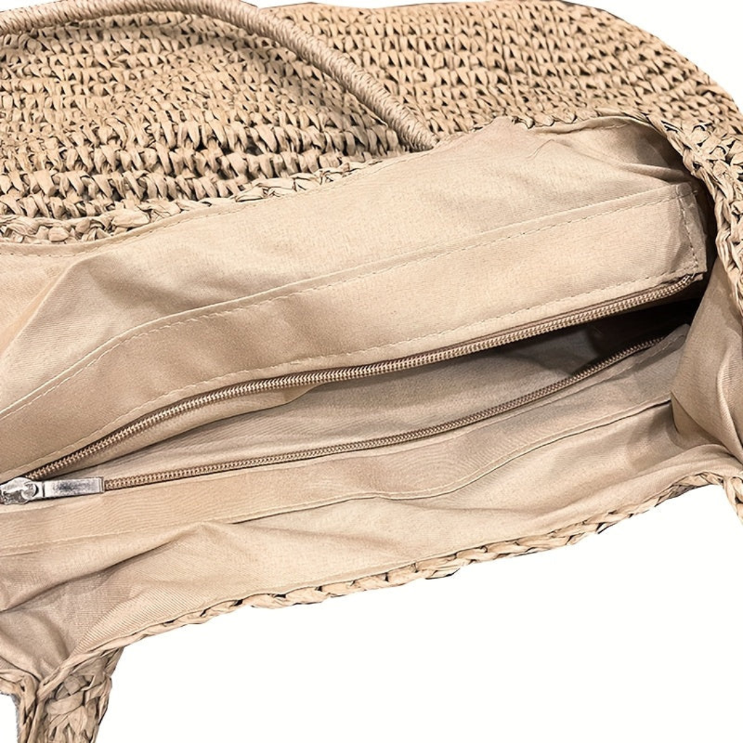 Janka Pleciona Torebka Damska Shopper | Duża i Pojemna Butik Modowy