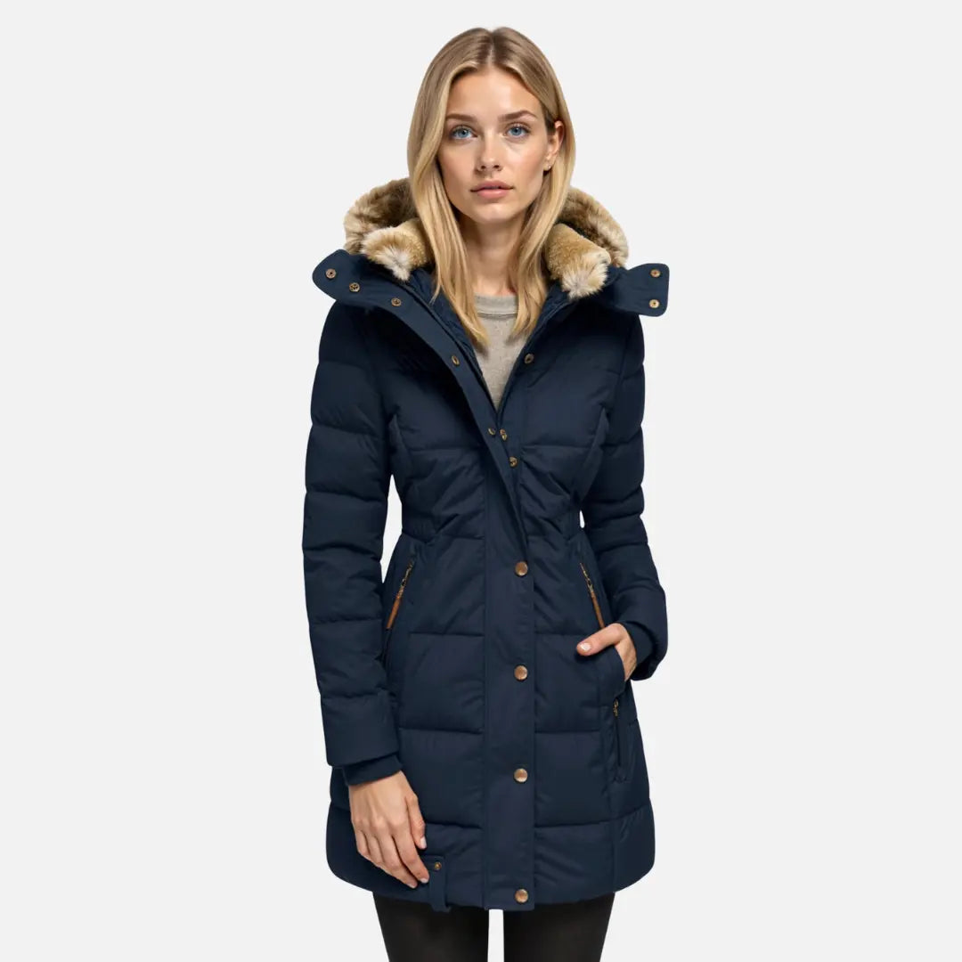 Cecilie Damski Płaszcz Zimowy z Kapturem | Ciepły i Elegancki Butik Modowy