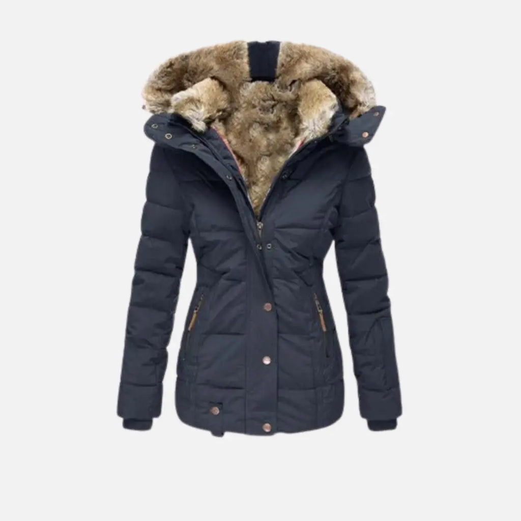 Cecilie Damski Płaszcz Zimowy z Kapturem | Ciepły i Elegancki Butik Modowy