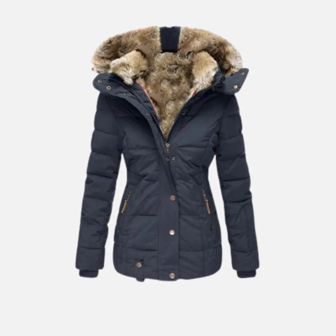 Cecilie Damski Płaszcz Zimowy z Kapturem | Ciepły i Elegancki Butik Modowy