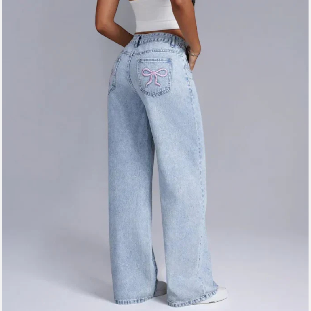 Chiara Szerokie Jeansy Damskie | Modne i Komfortowe Butik Modowy