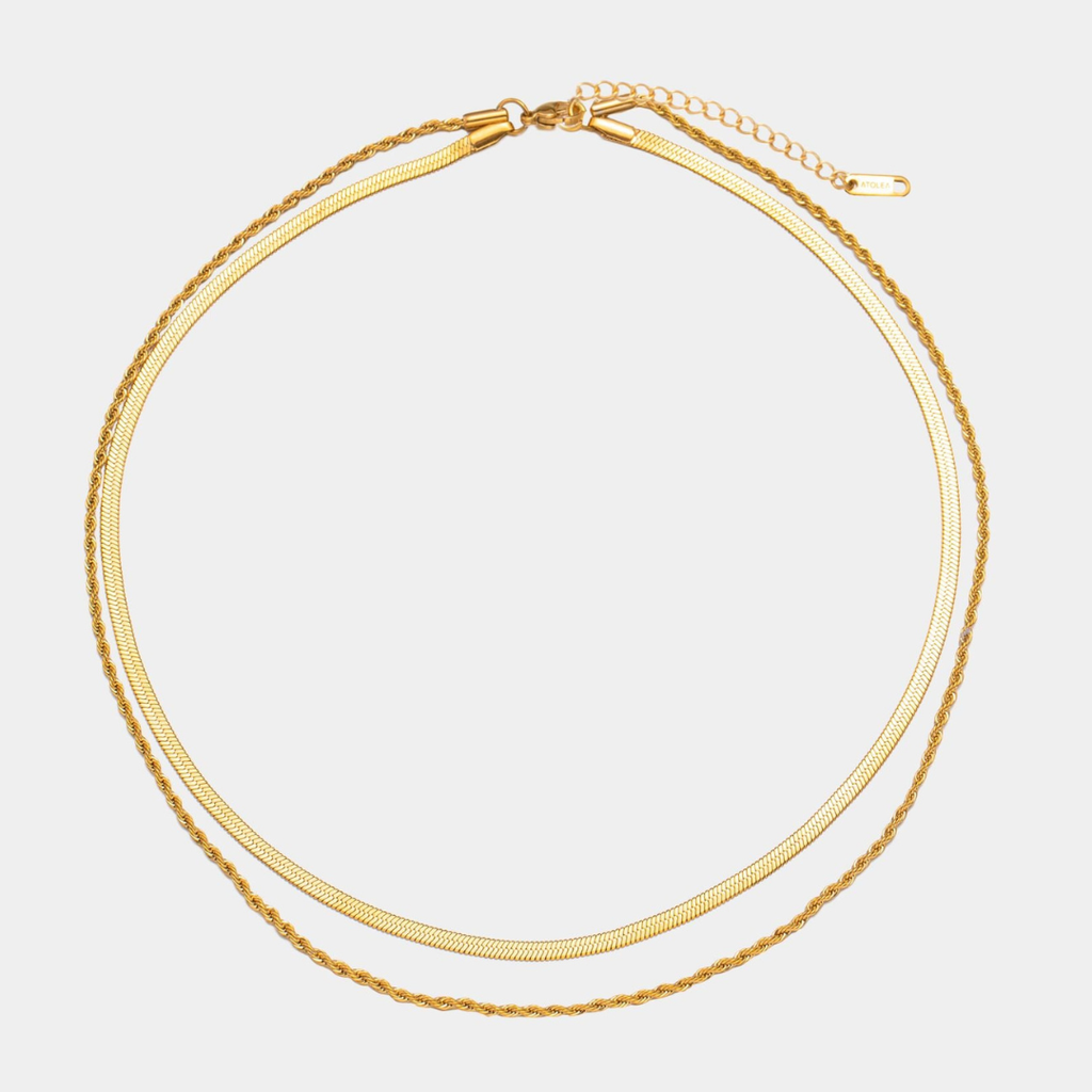 Lucyna Naszyjnik Warstwowy | Złoty i Wodoodporny