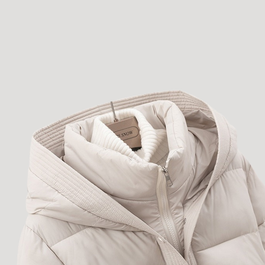 Brygida Pikowany Płaszcz Damski z Paskiem | Zimowy i Elegancki Butik Modowy