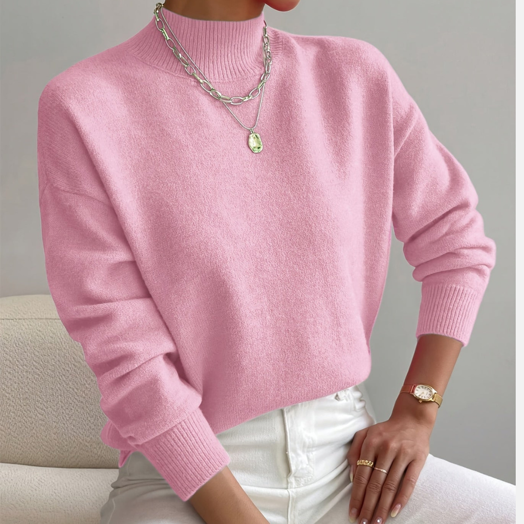 Edna Klasyczny Sweter Damski | Miękki z Okrągłym Dekoltem Butik Modowy