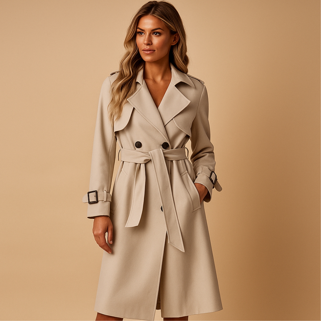 Klementyna Dopasowany Płaszcz Damski | Elegancki i Zimowy Butik Modowy