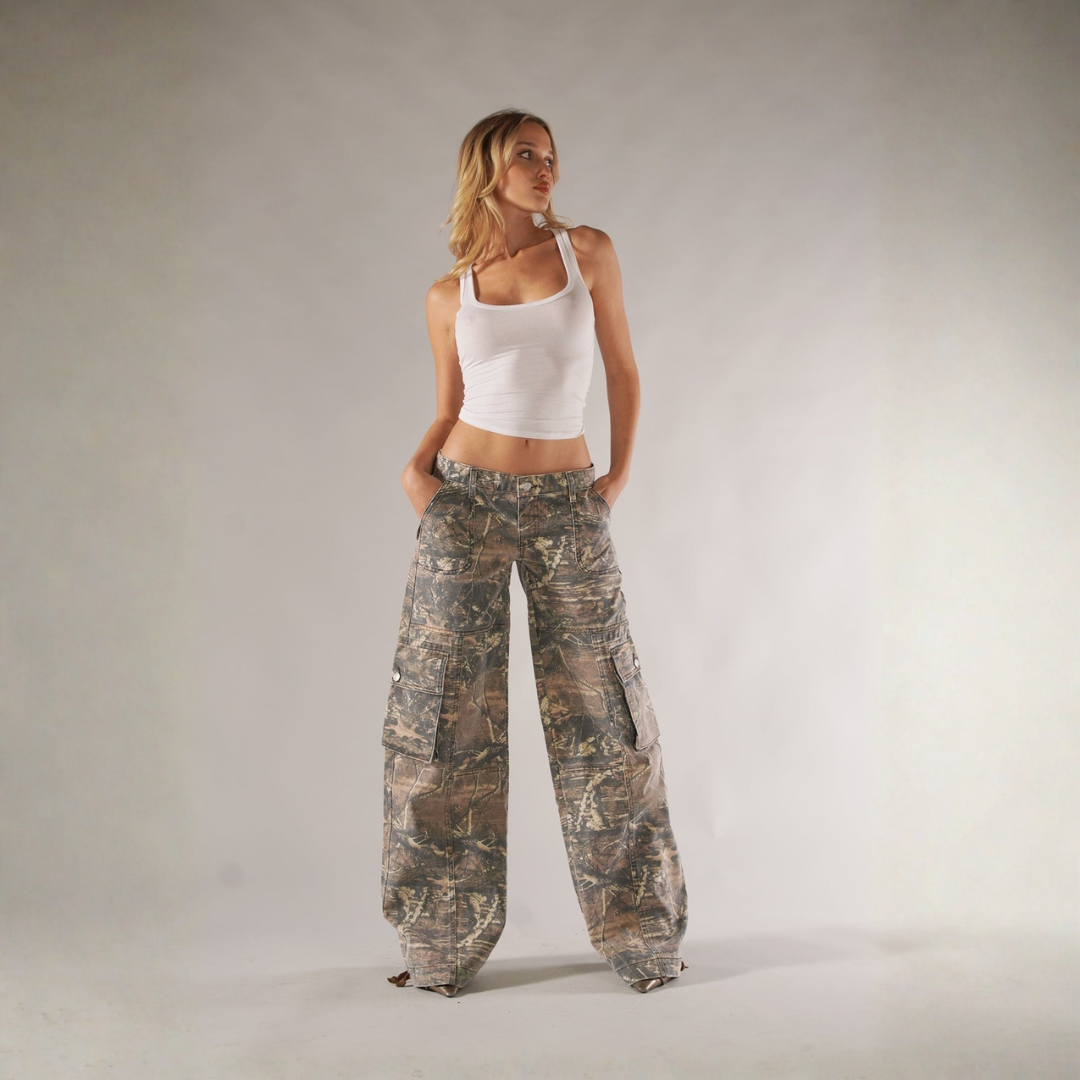 Rozycka Spodnie Cargo Damskie Moro | Modne i Funkcjonalne Butik Modowy