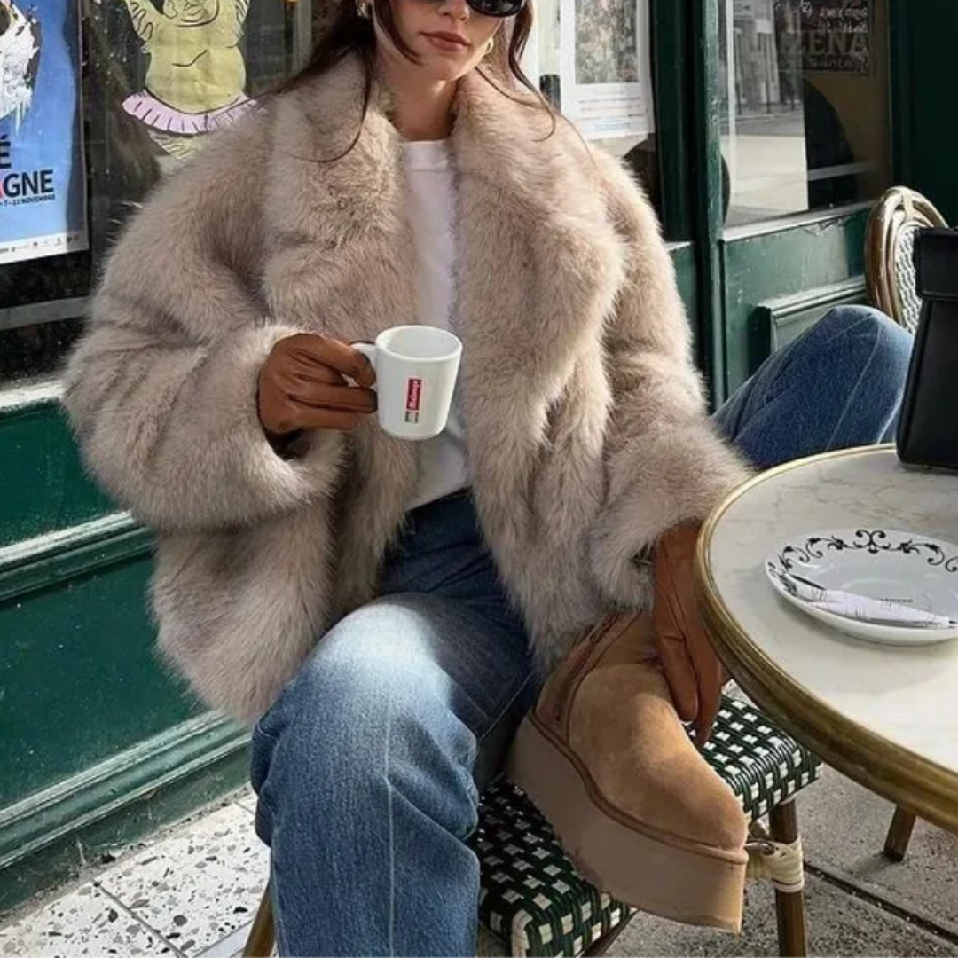 Chona Kurtka Damska ze Sztucznego Futra | Krótka i Elegancka Butik Modowy