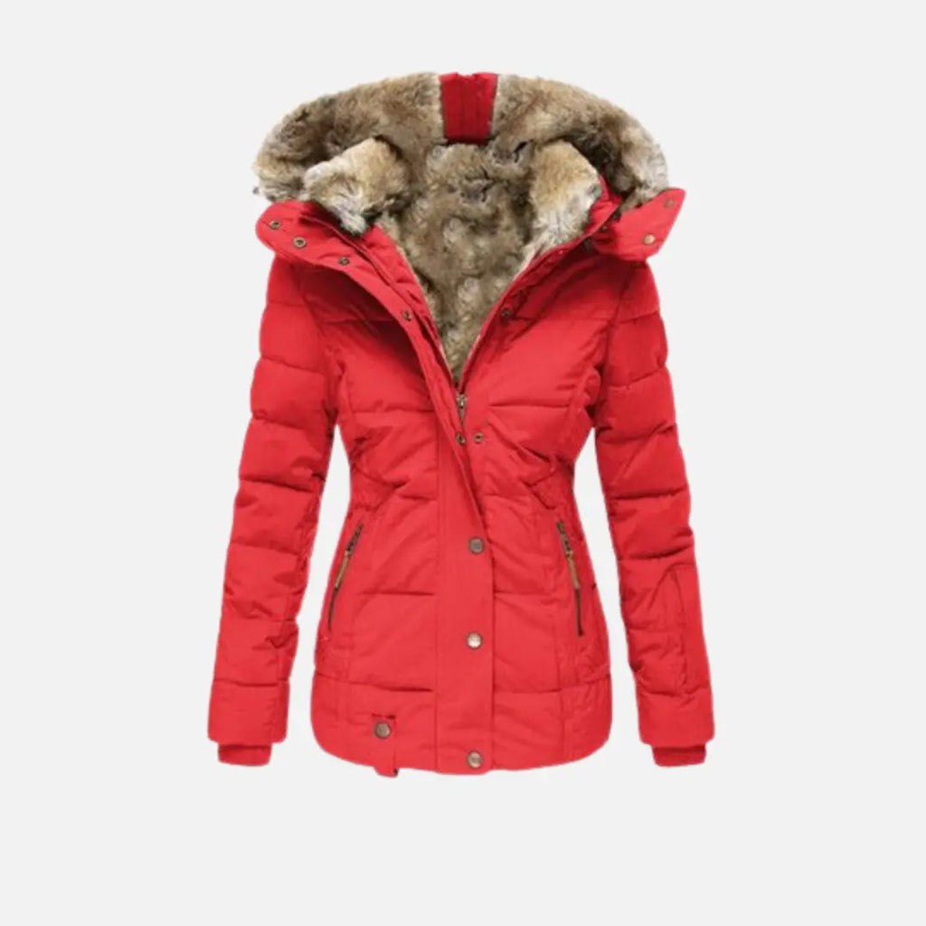 Cecilie Damski Płaszcz Zimowy z Kapturem | Ciepły i Elegancki Butik Modowy