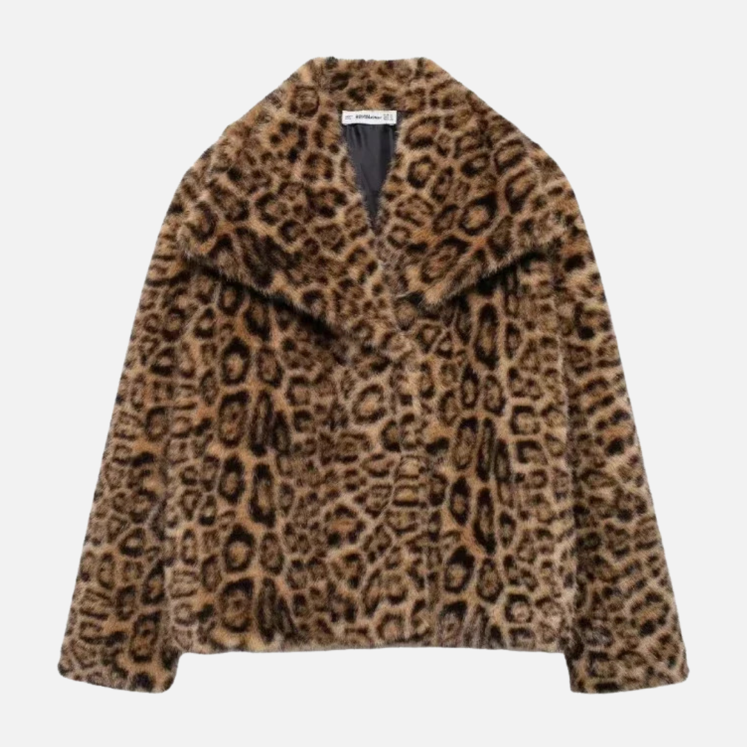 Theadora Kurtka Oversize Damska | Futro Ekologiczne z Kołnierzem Butik Modowy