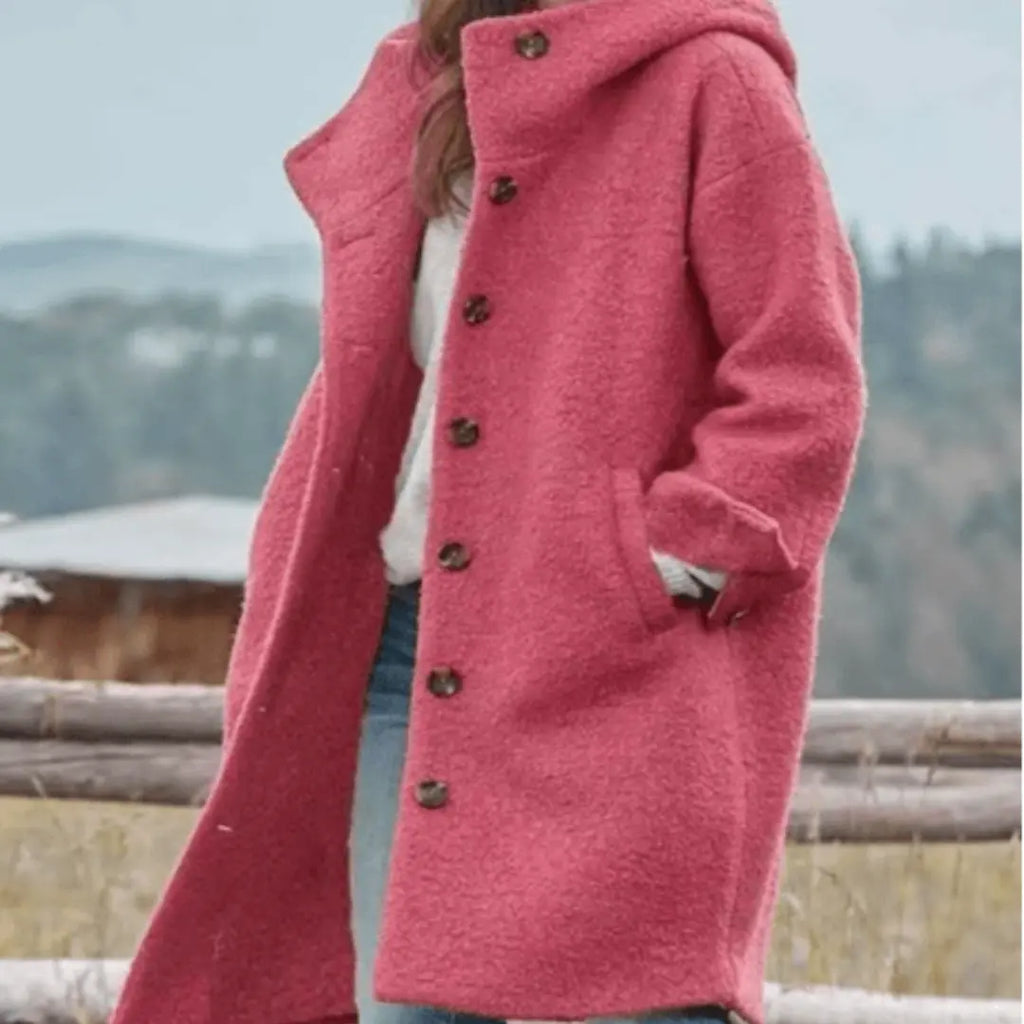 Merchie  Damski Gruby Płaszcz z Kapturem | Ciepły i Stylowy Butik Modowy
