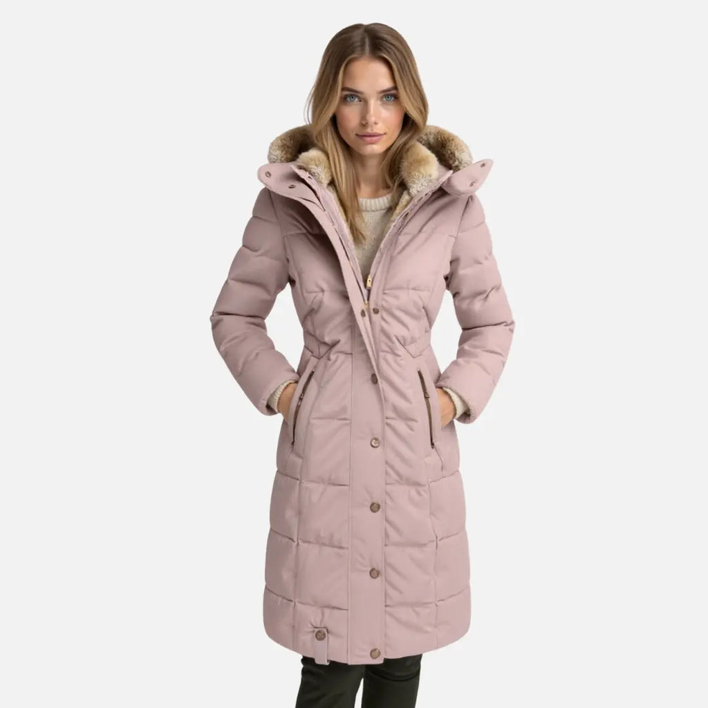 Cecilie Damski Płaszcz Zimowy z Kapturem | Ciepły i Elegancki Butik Modowy