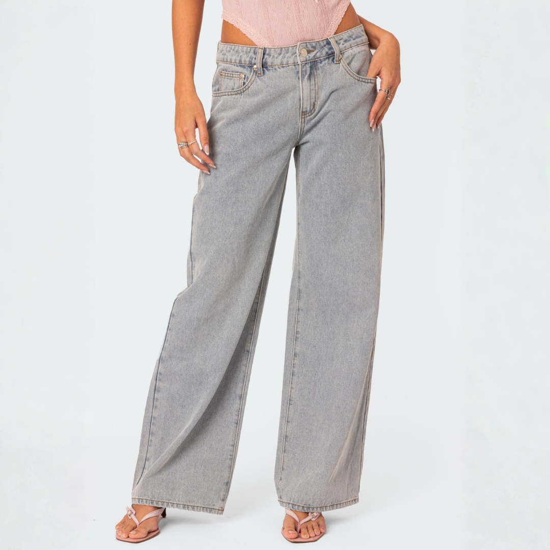 Chiara Szerokie Jeansy Damskie | Modne i Komfortowe Butik Modowy