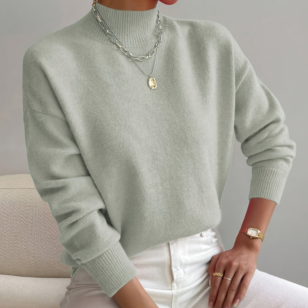 Edna Klasyczny Sweter Damski | Miękki z Okrągłym Dekoltem Butik Modowy