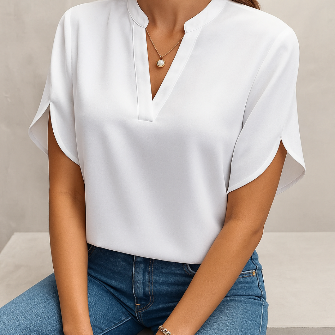 Analyn | Damska Elegancka Bluzka | Krótki Rękaw