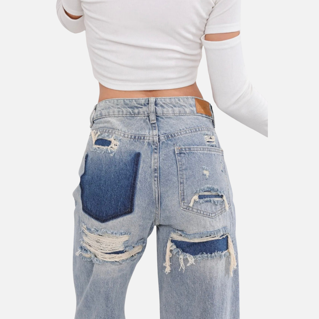 Amalja Jeansy Damskie z Wysokim Stanem | Modne i Stylowe Butik Modowy