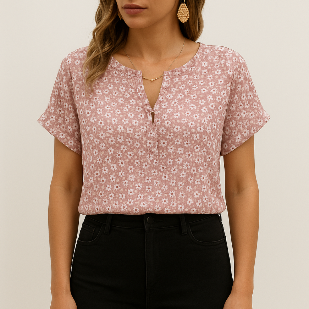Victoria | Damska Bluzka Vintage | Kwiatowy Nadruk