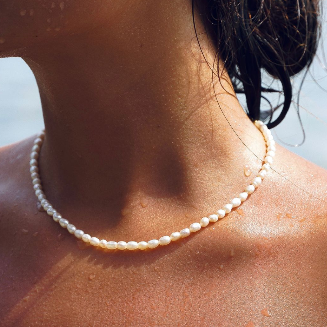 Amelie Naszyjnik z Pereł Słodkowodnych | Regulowany i Złoty