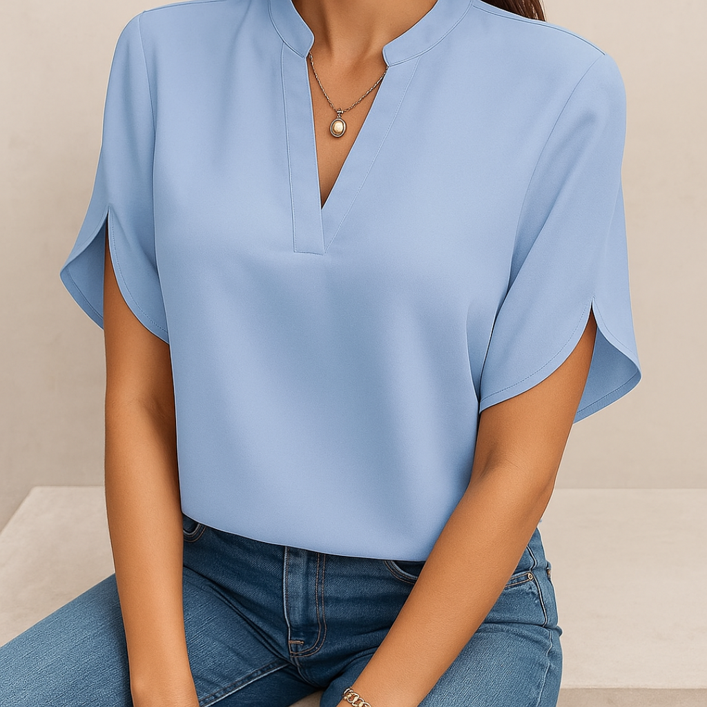 Analyn | Damska Elegancka Bluzka | Krótki Rękaw