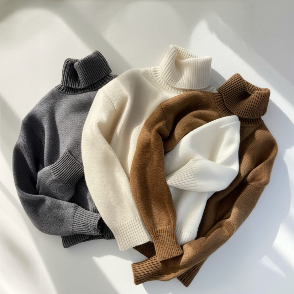 Zofia Sweter Damski z Golfem | Luźny i Elegancki Butik Modowy