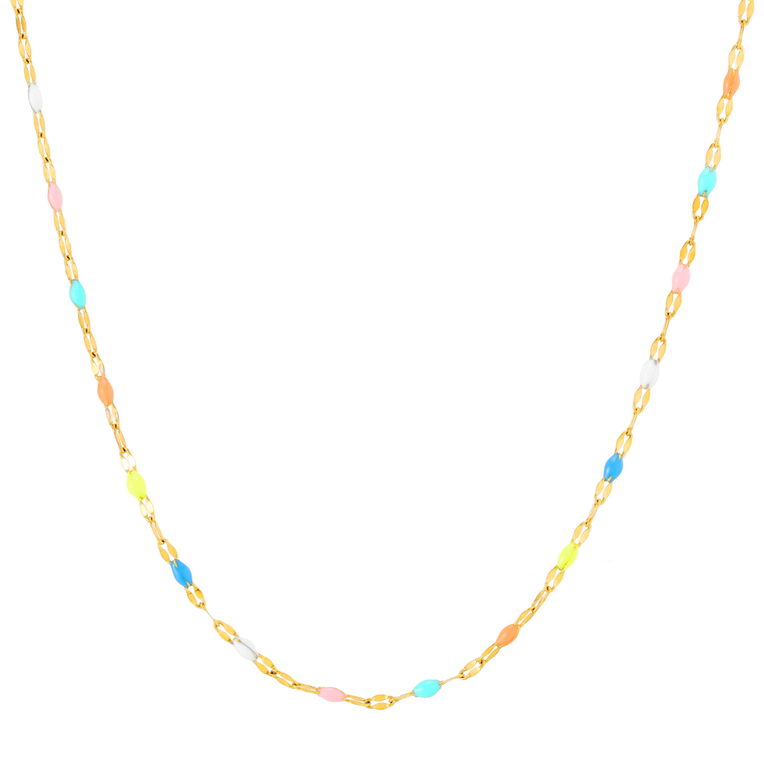 Aurora Kolorowy Naszyjnik Choker | Złoty i Wodoodporny