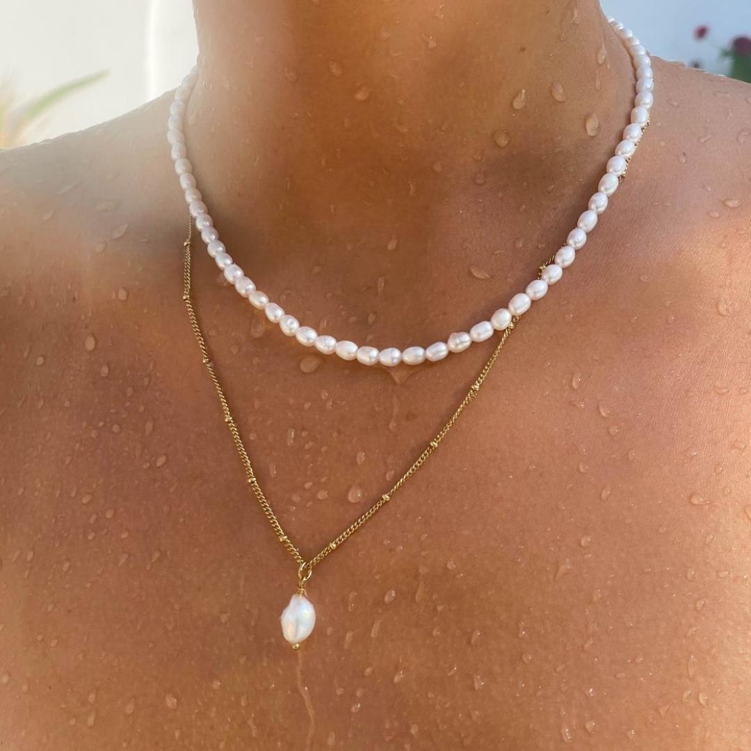 Izadia Zawieszka z Perłą Barokową | Złota i Wodoodporna