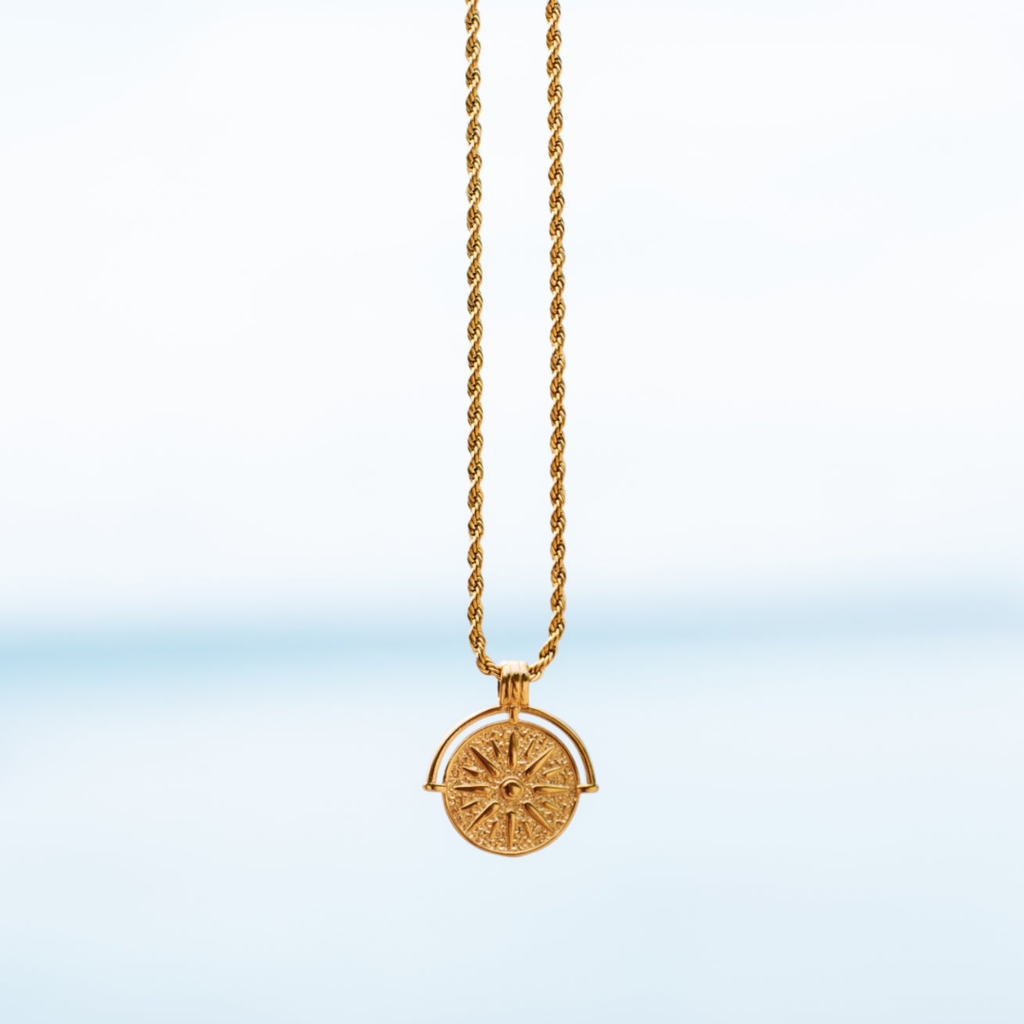 Sabina Naszyjnik ze Słońcem | Złoty i Wodoodporny