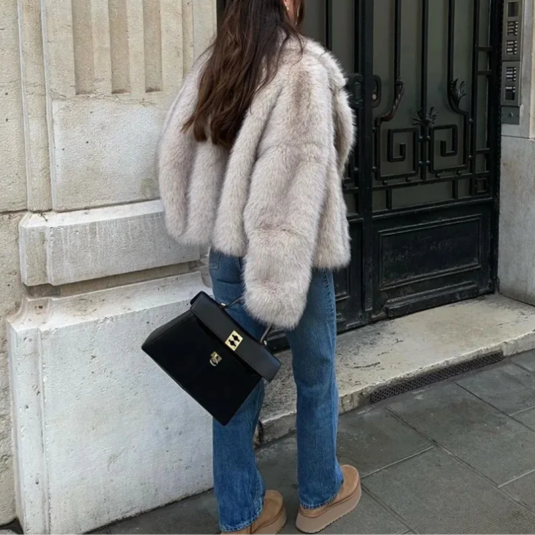 Chona Kurtka Damska ze Sztucznego Futra | Krótka i Elegancka Butik Modowy