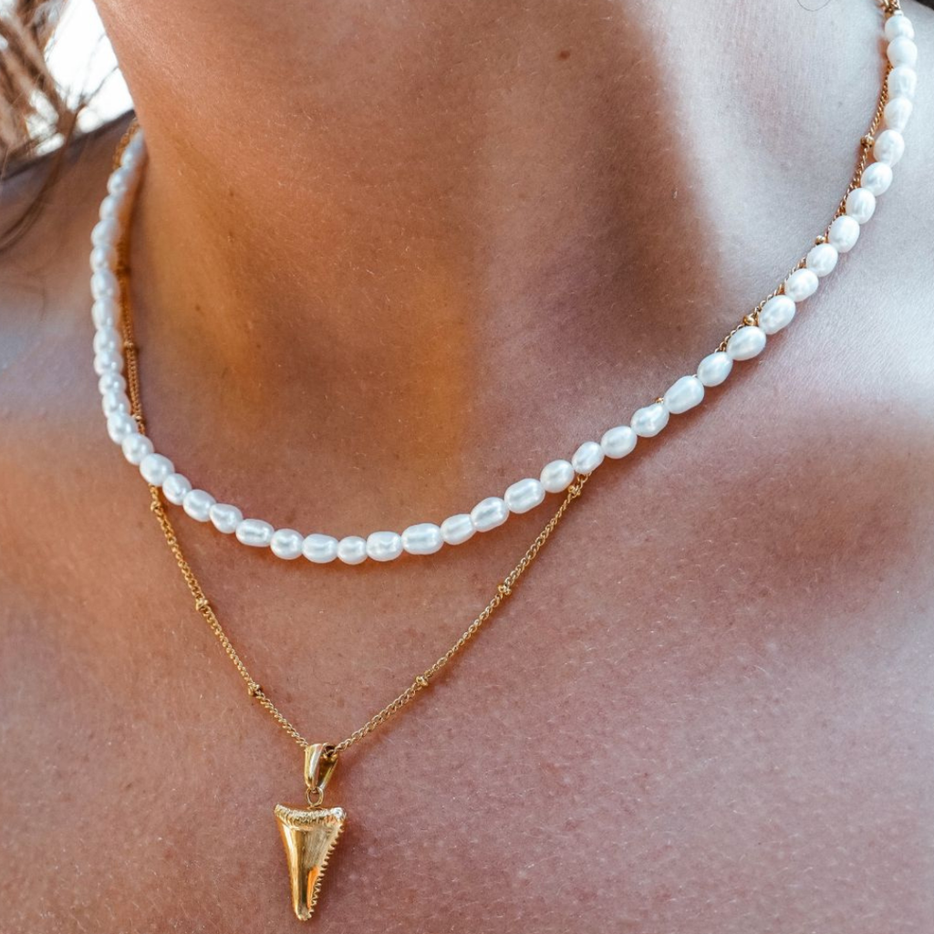 Amelie Naszyjnik z Pereł Słodkowodnych | Regulowany i Złoty