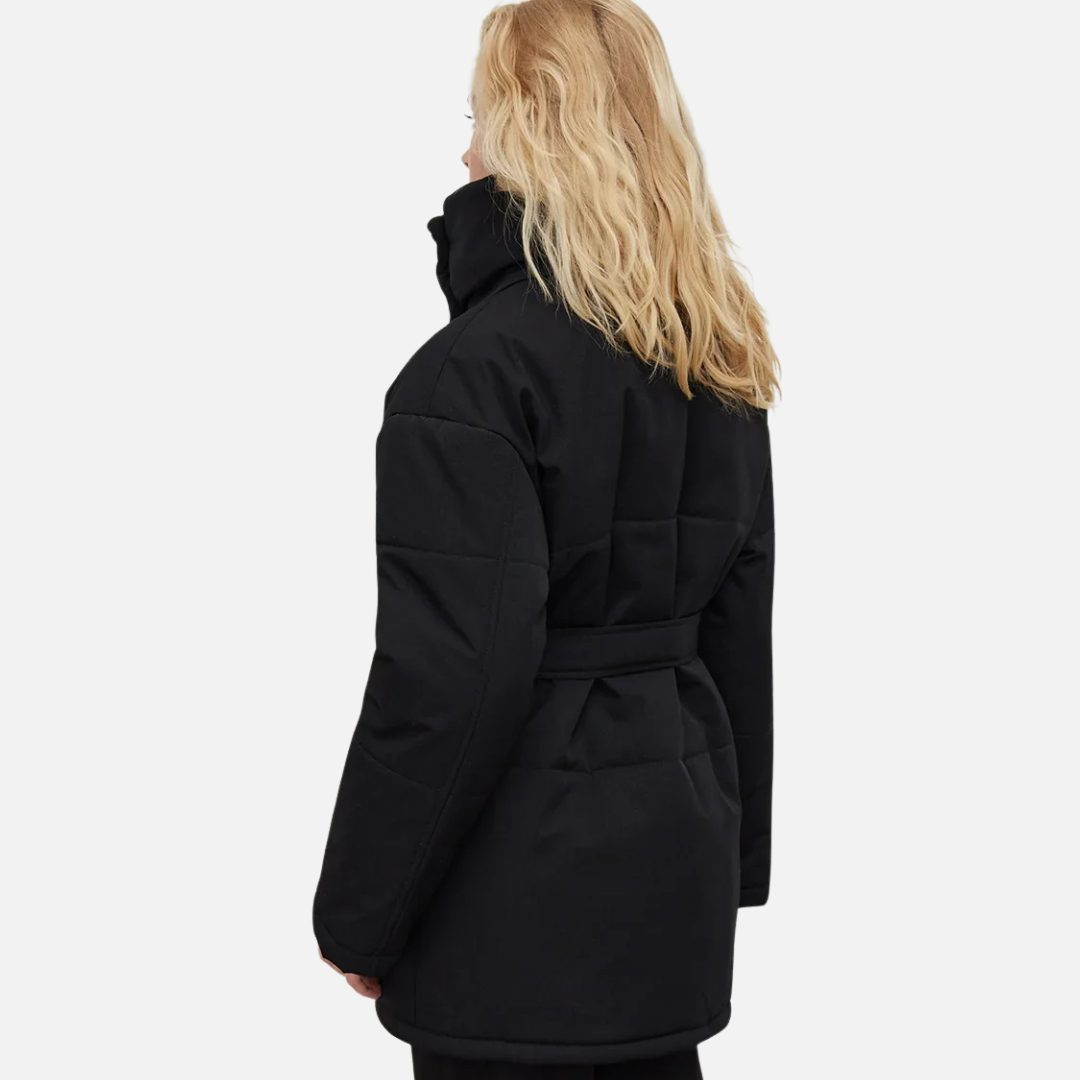 Marzena Zimowa Kurtka Damska | Wiązana w Pasie i Casualowa Butik Modowy