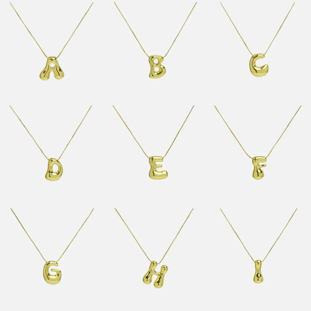 Agata Złoty Naszyjnik z Inicjałem | Naszyjnik personalizowany Butik Modowy