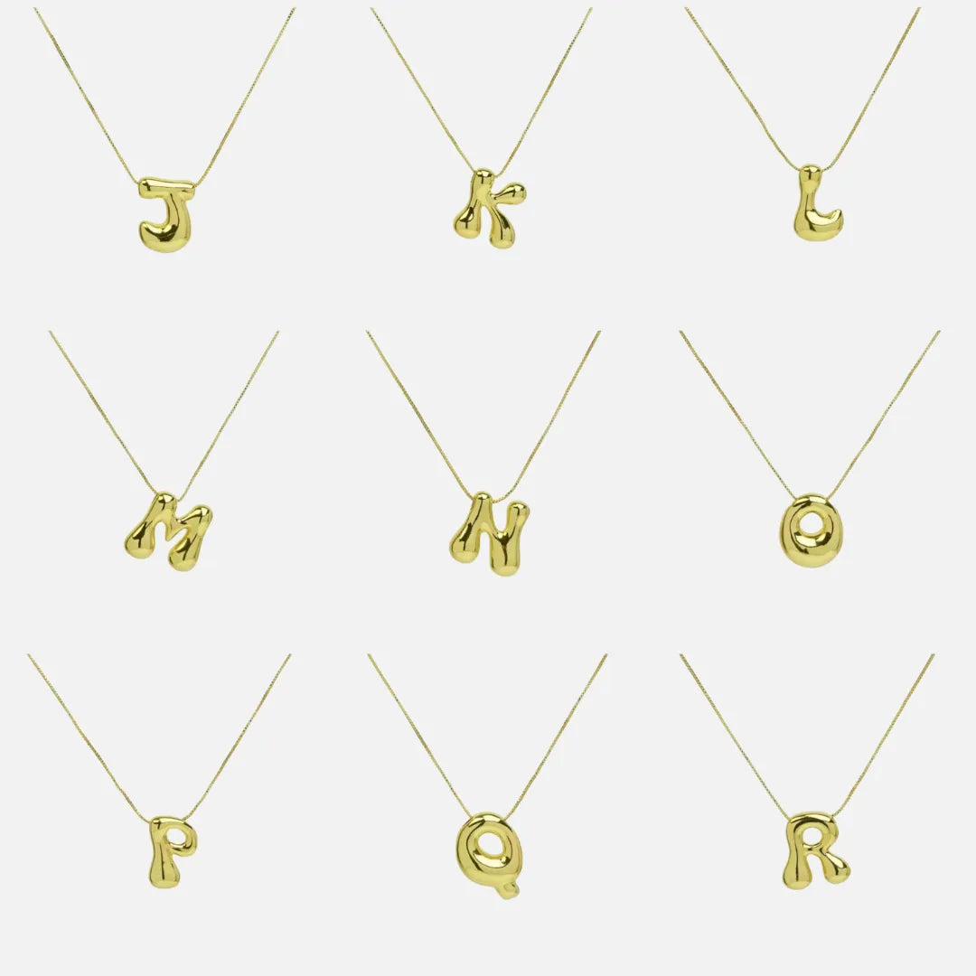 Agata Złoty Naszyjnik z Inicjałem | Naszyjnik personalizowany Butik Modowy