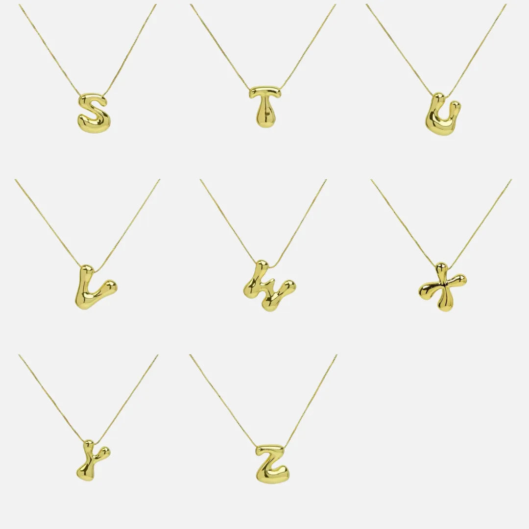 Agata Złoty Naszyjnik z Inicjałem | Naszyjnik personalizowany Butik Modowy