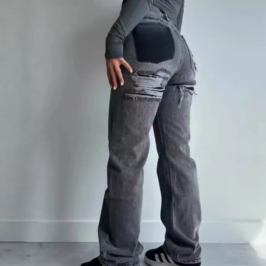 Amalja Jeansy Damskie z Wysokim Stanem | Modne i Stylowe Butik Modowy