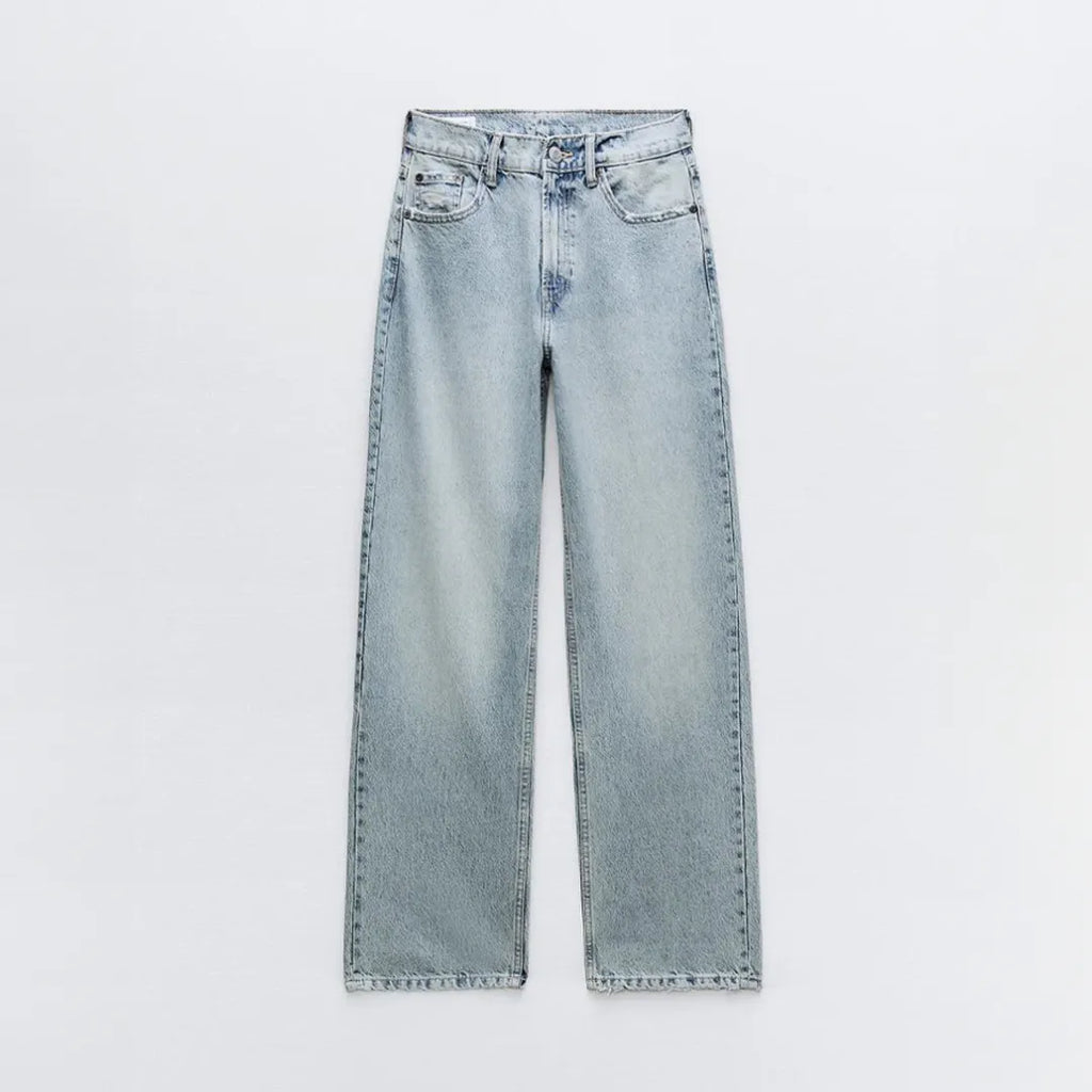 Amalja Jeansy Damskie z Wysokim Stanem | Modne i Stylowe Butik Modowy