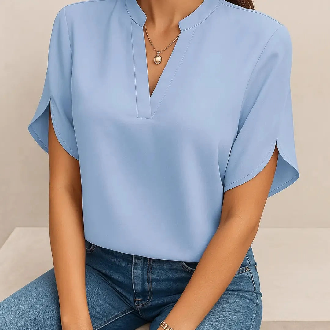 Analyn | Damska Elegancka Bluzka | Krótki Rękaw Butik Modowy