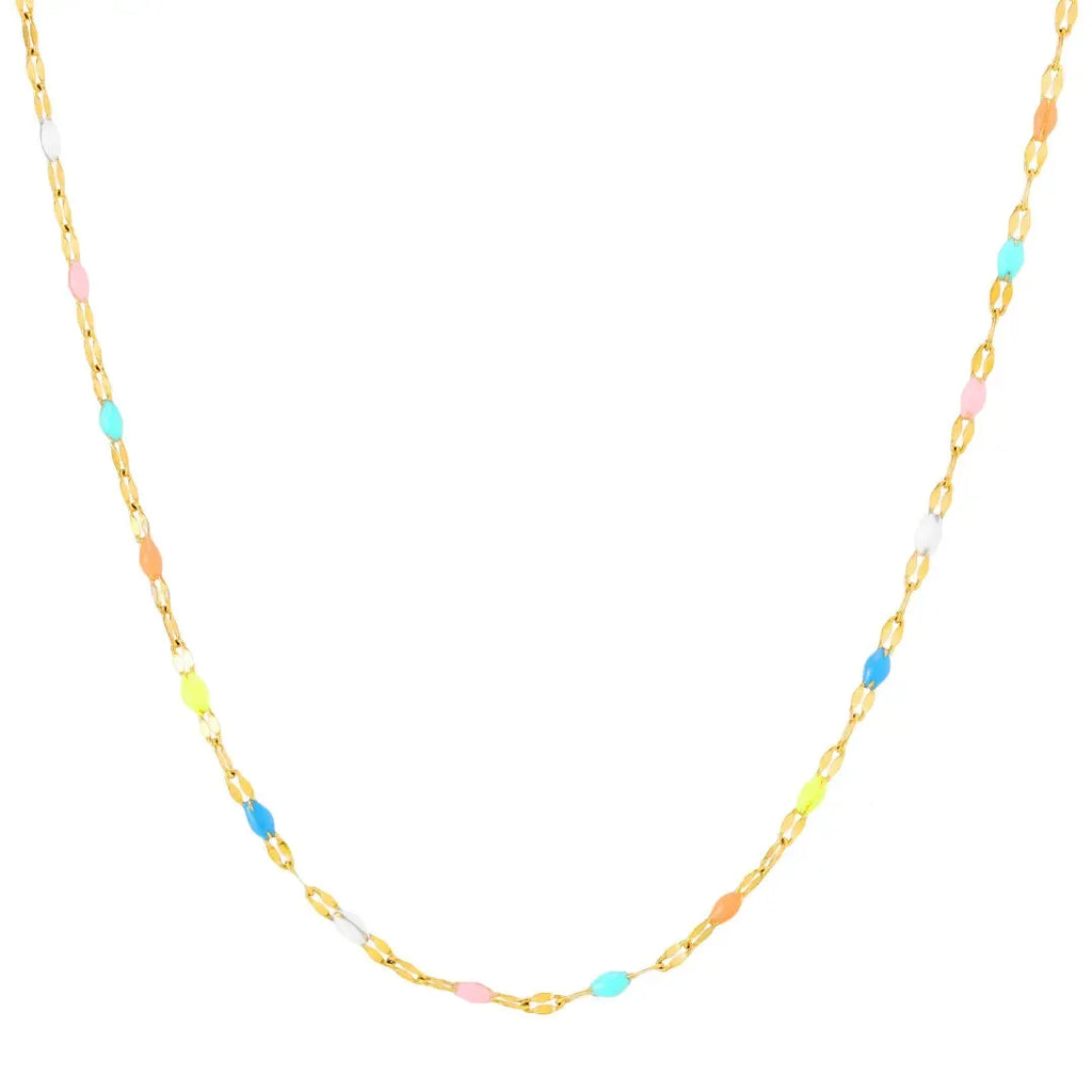 Aurora Kolorowy Naszyjnik Choker | Złoty i Wodoodporny Butik Modowy