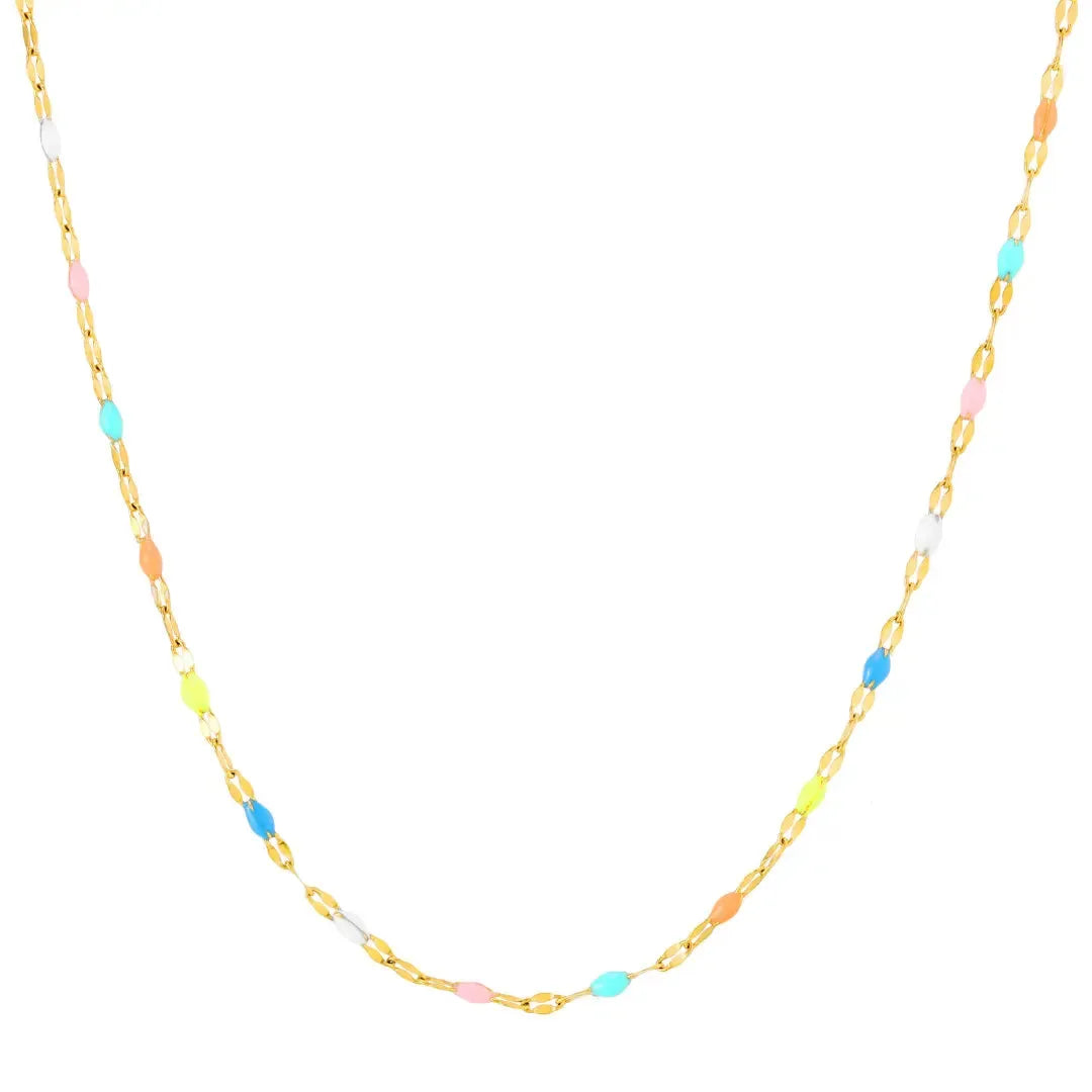 Aurora Kolorowy Naszyjnik Choker | Złoty i Wodoodporny Butik Modowy