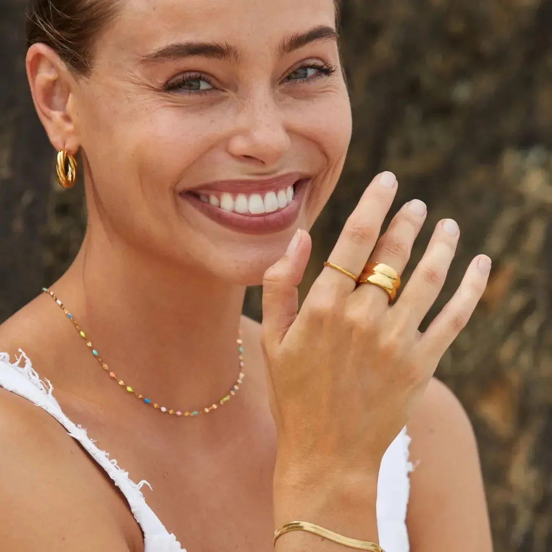 Aurora Kolorowy Naszyjnik Choker | Złoty i Wodoodporny Butik Modowy