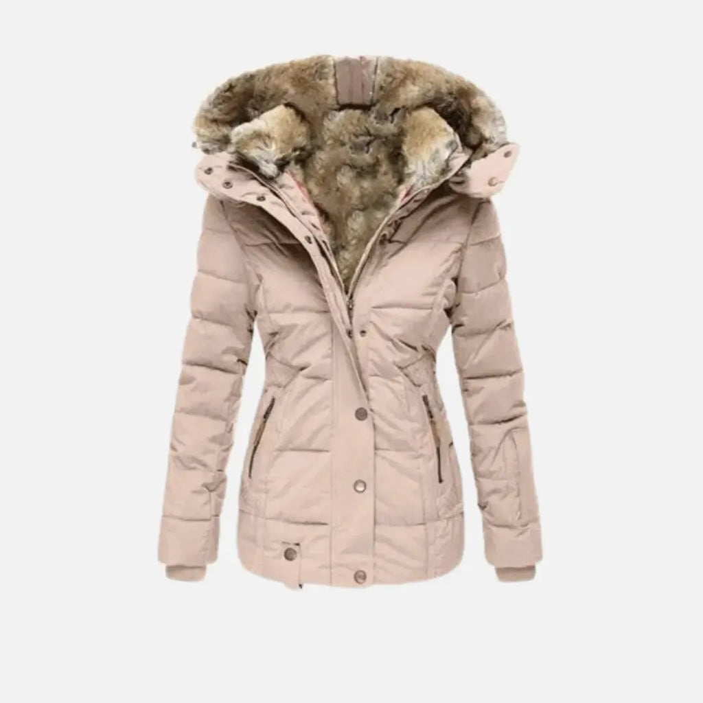 Cecilie Damski Płaszcz Zimowy z Kapturem | Ciepły i Elegancki Butik Modowy