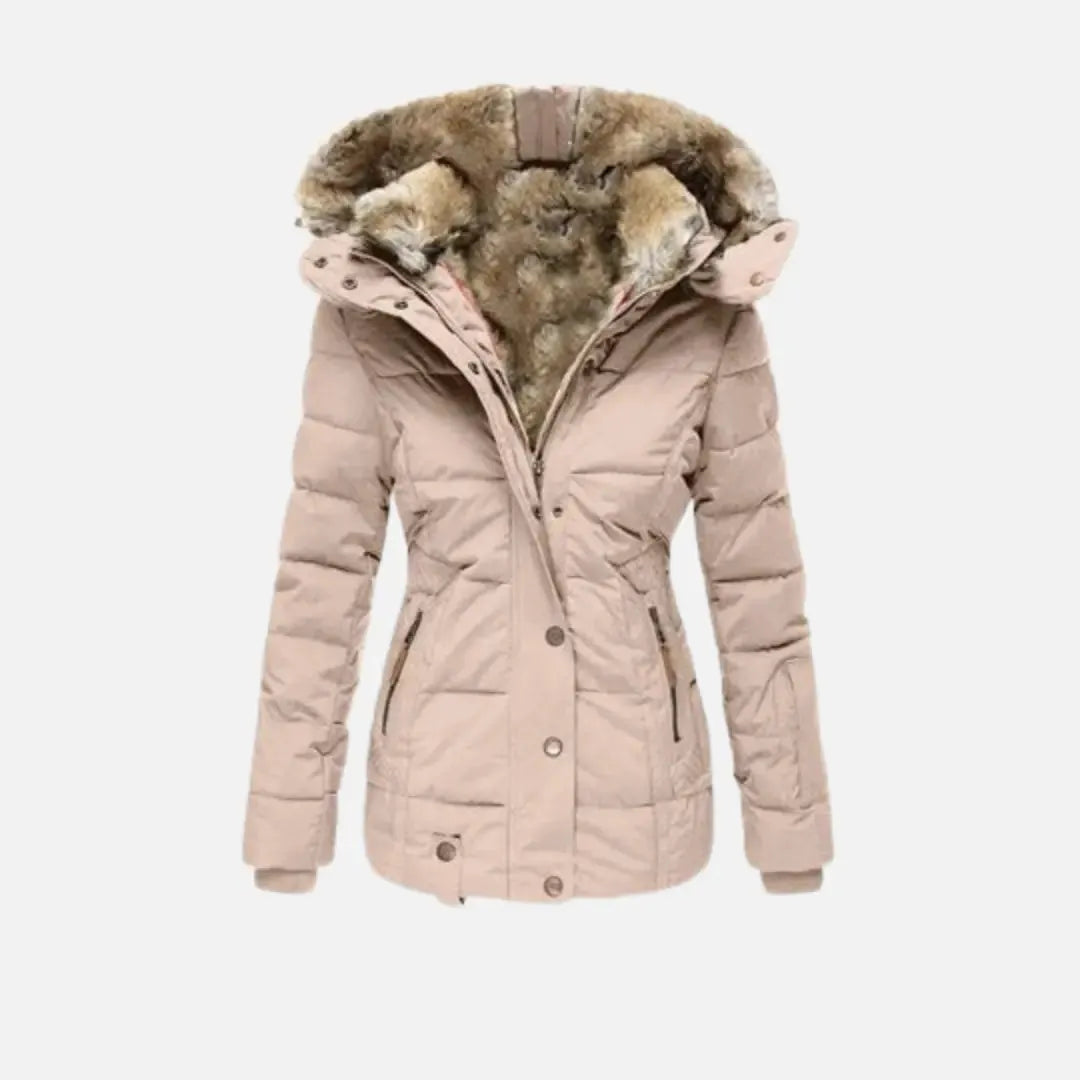 Cecilie Damski Płaszcz Zimowy z Kapturem | Ciepły i Elegancki Butik Modowy