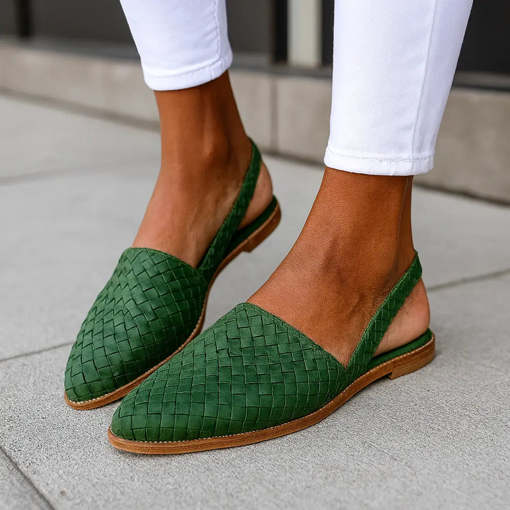 Chloe | Damskie Plecione Wsuwane Półbuty | Eleganckie Butik Modowy