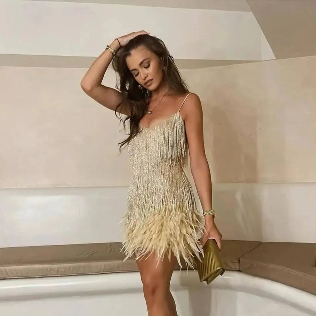 Diana | Sukienka Damska Cekinowa Koktajlowa | Mini Butik Modowy