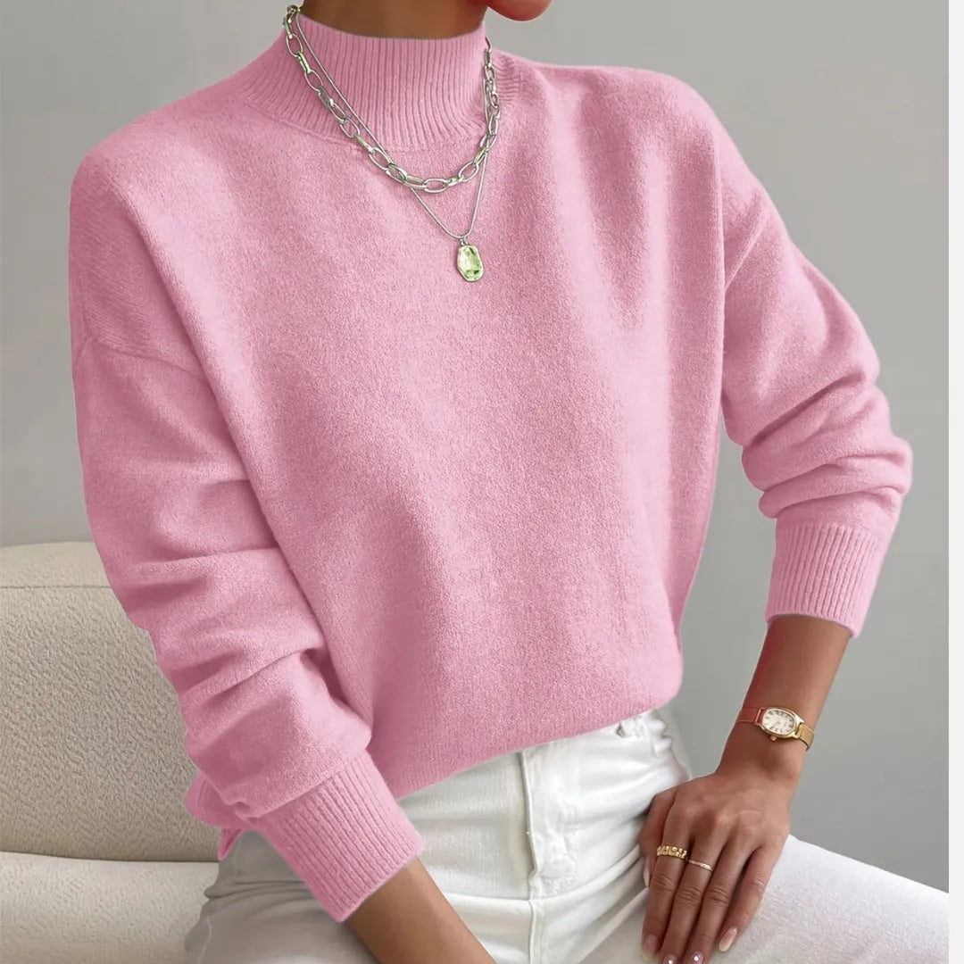 Edna Klasyczny Sweter Damski | Miękki z Okrągłym Dekoltem Butik Modowy