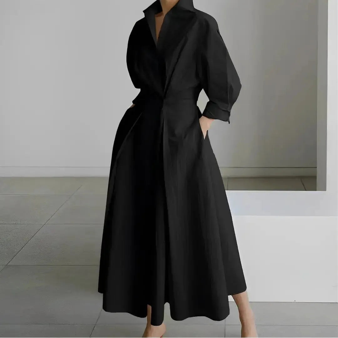 Elise | Minimalistyczna sukienka koszulowa | Maxi Butik Modowy
