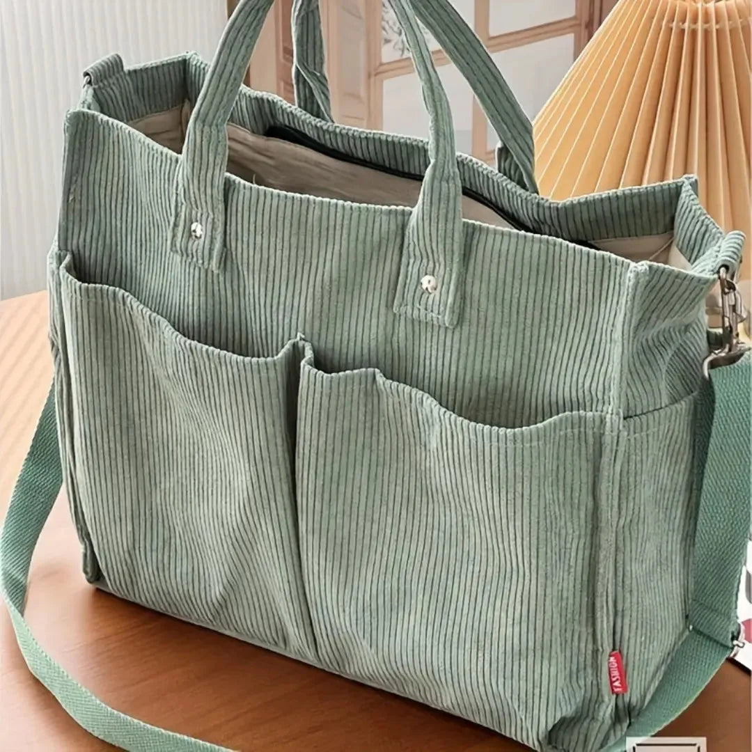 Frydryka Damska Torebka Shopper Sztruksowa | Stylowa i Pojemna Butik Modowy