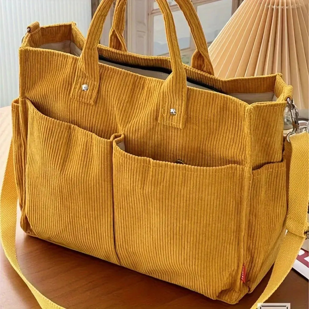 Frydryka Damska Torebka Shopper Sztruksowa | Stylowa i Pojemna Butik Modowy