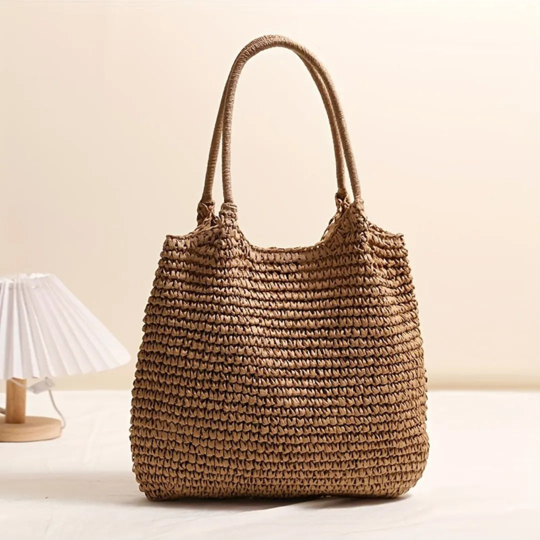 Janka Pleciona Torebka Damska Shopper | Duża i Pojemna Butik Modowy
