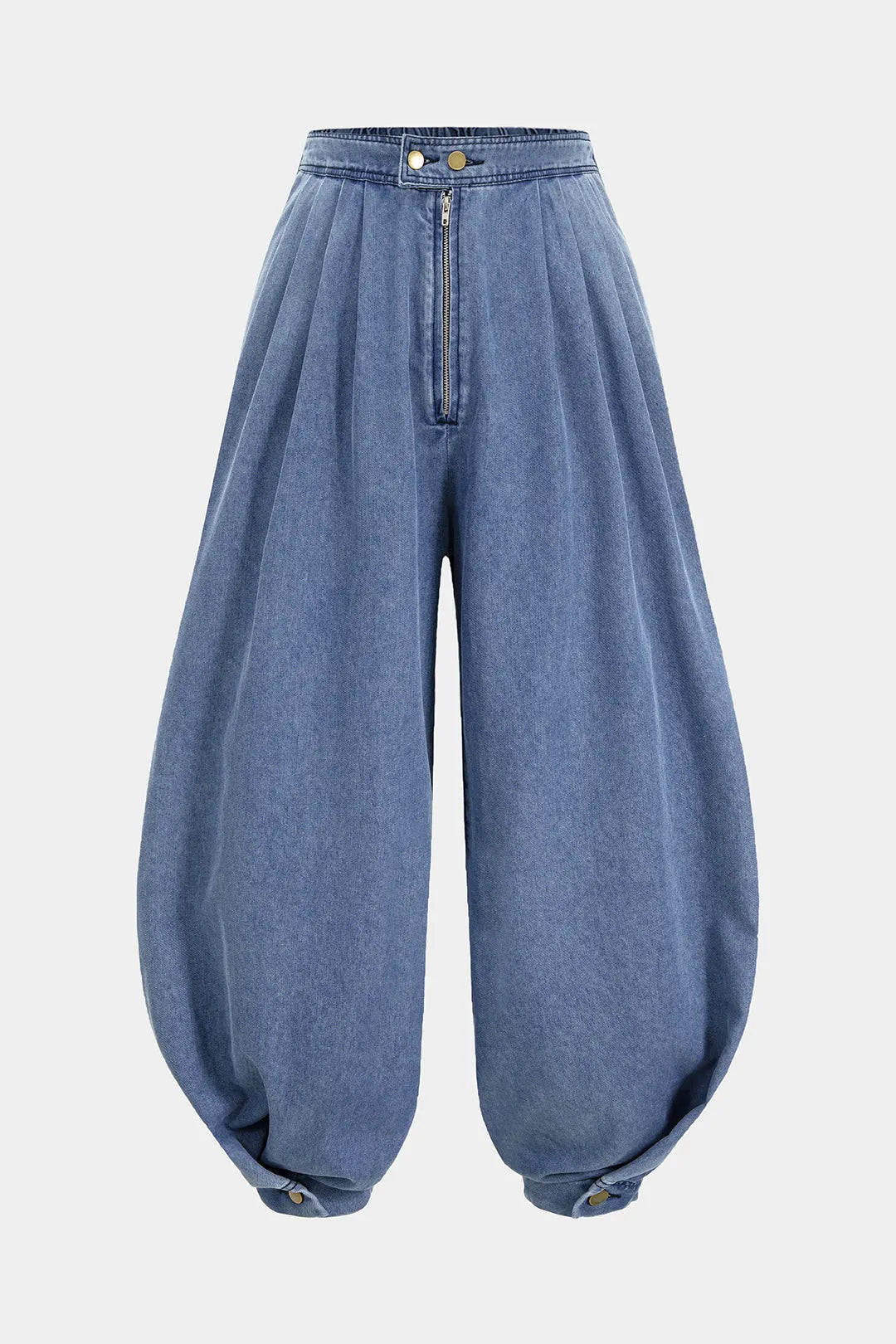 Kalina | Szerokie Jeansy Damskie Plisowane | Wysoki Stan Butik Modowy